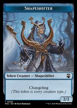 Shapeshifter / Beast DOUBLE SIDED TOKEN - MH3 Commander (M3C) - (Near Mint NM) - Image 1