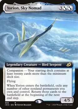 Yorion, Sky Nomad - FOIL Extended Art (Near Mint NM) MTG Magic - Ikoria - Image 1