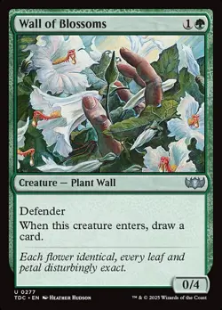 Wall of Blossoms (Near Mint NM) Tarkir: Dragonstorm Commander (TDC) - Image 1