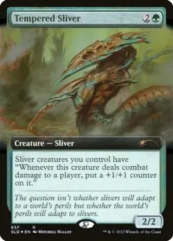 Tempered Sliver (Extended Art FOIL) Secret Lair Drop Series (SLD) (Near Mint NM) - Image 1