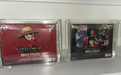One Piece English OP-09 & OP-13 Booster Box LOT (2) Sealed (With Acrylic Cases) - Image 2