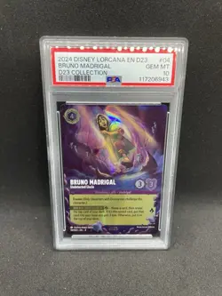 2024 Disney Lorcana D23 Collection Bruno Madrigal Undetected Uncle #4 PSA 10 Gem - Image 1