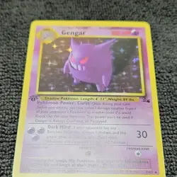 Pokemon Gengar Holo Rare 1st Edition Fossil 5/62 Psychic 80HP Card - Image 3