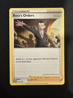 POKEMON TCG BOSS’S ORDERS 019/034 CLV POKEMON CARD GAME CLASSIC HOLO ENGLISH - Image 1
