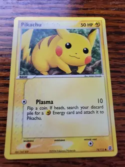 Pikachu 74/112 EX FireRed & LeafGreen Nintendo Pokemon Card MP - Image 1