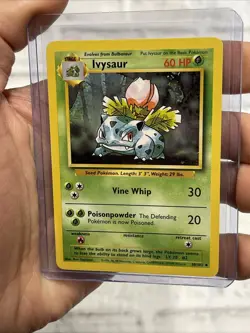 Ivysaur 30/102 Base Set Unlimited Uncommon 1999 WOTC Pokemon Card NM/MT Vintage - Image 1