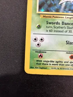 Pokemon Scyther TCG Jungle Set Holo Rare Card 10/64 Vintage Unlimited, PSA 7 NM - Image 5