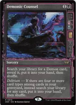 Demonic Counsel Showcase R Duskmourn: House of Horror 310 LP MTG - Image 1