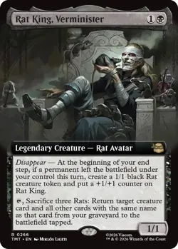 MTG - [TMT - 266] Rat King, Verminister (Extended Art) Foil Teenage Mutant Ni... - Image 1