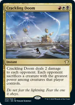 x1 Crackling Doom R MTG Commander 2020 M/NM, English - Image 1