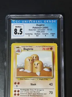 Dugtrio Base Set #19/102 Rare 1999-2000 4th Print Variant Vintage Pokemon Card - Image 2