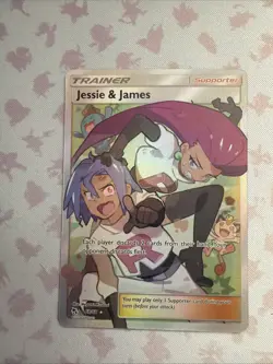 POKEMON TCG Hidden Fates Jesse & James Full Art Trainer Card 68/68 Ultra RARE NM - Image 1