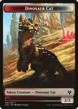 Dinosaur Cat / Bird Token - Commander 2020 (C20) - (Near Mint NM) - Image 1
