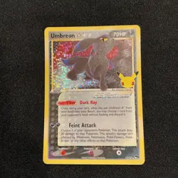 Pokemon Umbreon Star 17/17 Celebrations Classic Collection Holo Stamped Card TCG - Image 3