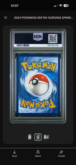 Pokemon Pikachu ex 238/191 Surging Sparks Illustration Rare Holo PSA 10 - Image 3