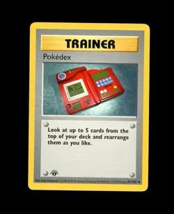 RARE 1999 WOTC Pokemon POKEDEX 1st Edition (SHADOWLESS) 87/102! LP! - Image 1