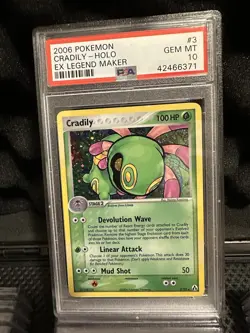 2006 POKEMON CRADILY HOLO EX LEGEND MAKER #3 GEM MT PSA 10 POP 23 💎 - Image 1