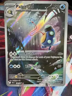 Pokemon TCG Palpitoad Illustration Rare Black Bolt 104/086 NM Condition - Image 1