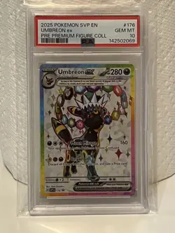 2025 POKEMON SVP PROMO PRE PREMIUM FIGURE COLLECTION #176 UMBREON EX PSA 10 - Image 1