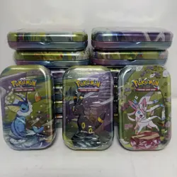 Pokemon TCG Prismatic Evolutions Mini Tins - Lot Of 15 SEALED - Assorted Art - Image 1