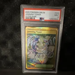 Pokemon Jamming Tower #243 Sv10 Destined Rivals Hyper Rare Holo Trainer PSA 9 - Image 1