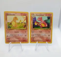 Charmander 46/102 NM & Charmeleon 24/102 LP- Base Set WOC Vintage Pokemons Set - Image 3