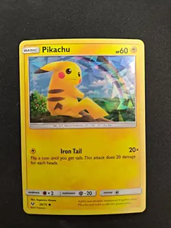 Pikachu 28/73 Cracked Ice Holo Pokemon Shining Legends Theme Deck Exclusive NM - Image 1