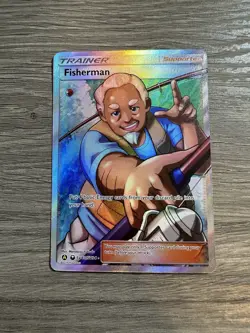 Fisherman Shiny Holo Rare Hidden Fates: Shiny Vault SV83/SV94 Pokemon TCG Mint - Image 1
