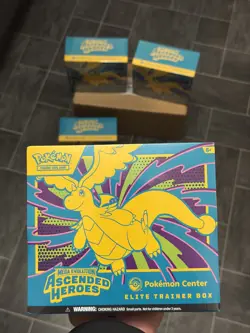 Pokemon TCG Ascended Heroes Pokemon Center ETB Elite Trainer Box x4 Opened Case - Image 3