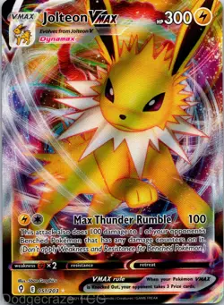 Jolteon VMAX 051/203 Holo Rare VMAX Evolving Skies Pokemon MP - Image 1