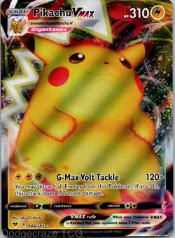 Pikachu VMAX 044/185 Full Art Ultra Rare Vivid Voltage Pokemon NM - Image 1