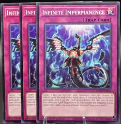 3x Infinite Impermanence - L5DD-ENA24 – Common - 1st Ed - NM – Yu-Gi-Oh - Image 1