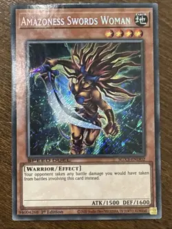Amazoness Swords Woman (Secret Rare) SGX3-END02 Speed Duel GX 1st Edition LP - Image 1