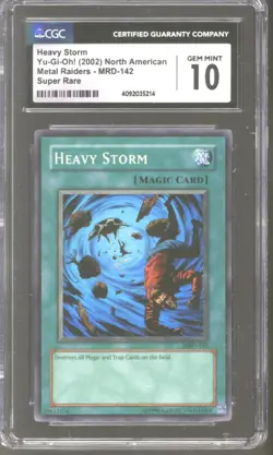 Yu-Gi-Oh Metal Raiders Heavy Storm MRD-142 CGC 10 GEM MINT POP 4 YuGiOh - Image 1