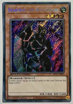 Gearfried The Iron Knight SBC1-ENB01 (NM) Secret Rare 1st Edition Speed Duel TCG - Image 1