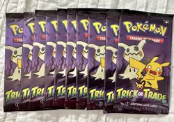 10 Packs Pokemon TCG Trick or Trade Booster Packs 2023 Halloween Card Lot Bundle - Image 1