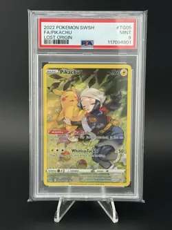 Pokemon Pikachu Trainer Gallery Holo Card TG05/TG30 Swsh11: Lost Origin PSA 9 - Image 1