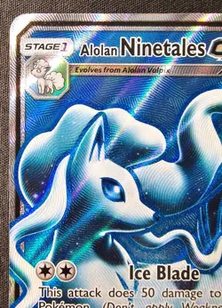 Alolan Ninetales GX 132/145 Guardians Rising Full Art Ultra Rare Pokemon Card - Image 3