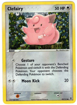 Clefairy 59/112 EX FireRed & LeafGreen Revers Holo Common Pokemon Card - Image 1