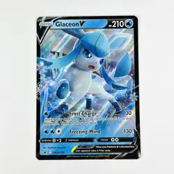 Glaceon V SWSH196 Promo Cards Holo Pokemon Fast Ship in New Top Loader & Sleeve - Image 1