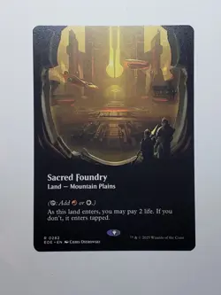 Sacred Foundry Extended Art Borderless Edge of Eternities NM MTG Magic - Image 1