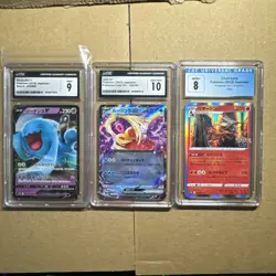 Japanese Pokemon CGC Lot - Wobbuffet V 9 Sword Jynx Ex 10 Charizard Go 8 - Image 1