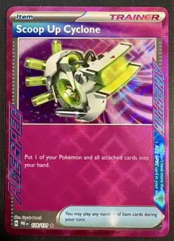Pokemon TCG: 2025 Scoop Up Cyclone 128/131 PINK STAR HOLO-Prismatic Evolutions - Image 1