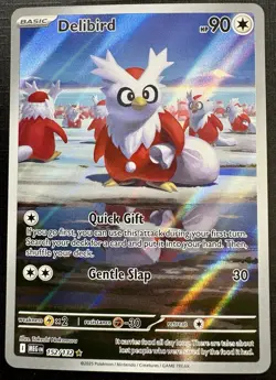 Delibird 152/132: ILLUSTRATION RARE HOLO: Mega Evolution-2025 Pokemon TCG - Image 1