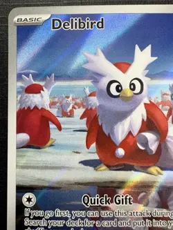 Delibird 152/132: ILLUSTRATION RARE HOLO: Mega Evolution-2025 Pokemon TCG - Image 5