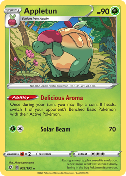 Appletun 023/192 Holo R Rebel Clash Pokemon Holo NM/M - Image 1