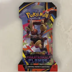 Pokemon TCG Mega Evolution Phantasmal Flames Booster Pack Factory Sealed - Image 3