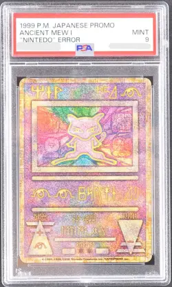 PSA 9 Ancient Mew I NINTEDO Error Pokemon Japanese Promo 1999 - Image 1
