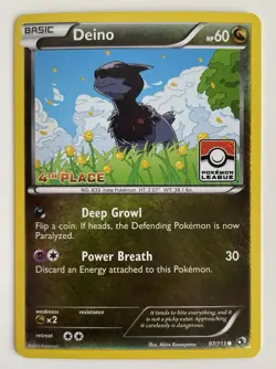 Deino 97/113 Pokemon TCG Legendary Treasures League Challenge 4th Place Promo LP - Image 1