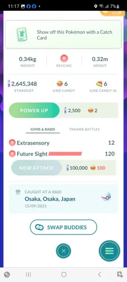 Pokemon Go Shiny Legendary Uxie - Image 2